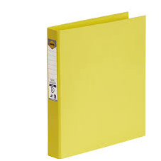 Binder Marbig A4 Pe 2 D-Ring 25Mm Yellow