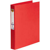 Binder Marbig A4 Pe 4 D-Ring 25Mm Red