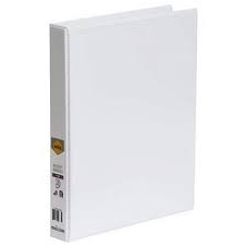 Binder Insert Marbig A5 Clearview 2 D-Ring 25Mm White