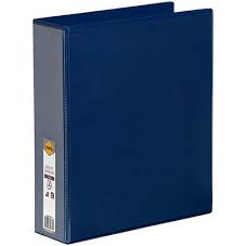 Binder Insert Marbig A4 Clearview 2 D-Ring 50Mm Blue