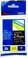 Brother PTouch Tape White on Black 24mm x 8 mtr