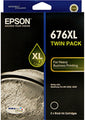 Epson 676XL WFP4530/4540 Black Ink Cartridge Twin Pack