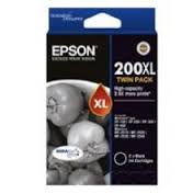 Epson 200 Black High Yield Ink Twin Pack XP100/200/XP300/XP400/WF2510/WF2520/WF2530/WF2540