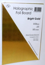 Cardboard A4 Holographic Gold Pk25