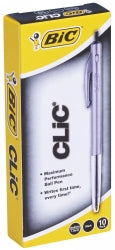 Pen Bic Bp Clic M10 Medium Black Bx10