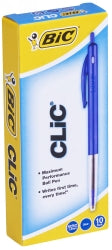 Pen Bic Bp Clic M10 Medium Blue Bx10