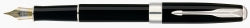 Pen Parker Sonet Laque Black Silver Trim Fountain Pen