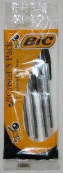 Bic Cristal Medium Black Pouch 5'S