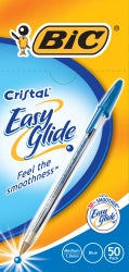 Pen Bic Cristal Easy Glide Blue Bx50