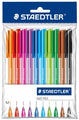 Pen Staedtler Bp Stick Ice 432 Med Asst Wlt10