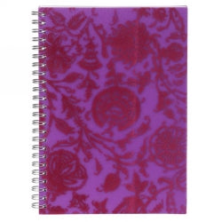 Notebook Spirax A4 Pp 532  Flocked Purple 240Pg