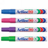 Marker Artline 90 Permanent 5Mm Chisel Nib Brights 4 Asst Bx12