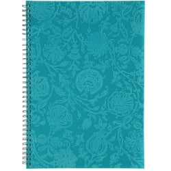 Note Book Spirax A4 Pp 532 Flocked Aqua