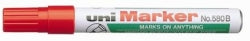 Marker Uni 580B Permanent Chisel Red