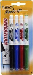 Marker W/B Bic Mark-It Bullet Pack 4 Colours H/Sell