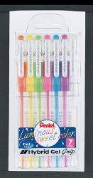 Pen Pentel Rb Hybrid Gel Grip Pastel Asst Wlt7