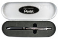 Pen Pentel Energel Bl407 Rt Metallic Black Barrel In Gift Box