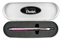 Pen Pentel Energel Bl407 Rt Metallic Pink Barrel In Gift Box