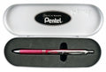 Pen Pentel Energel Bl407 Rt Metallic Red Barrel In Gift Box