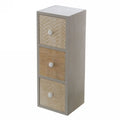 Wooden Cabinet Koch 12X11X34Cm 3 Drawer Craft Brown