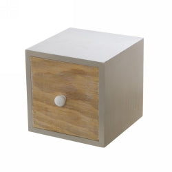 Wooden Cabinet Koch 12X12X12Cm 1 Drawer Craft Brown