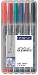 Marker Ohp Staedtler 316 Water Sol F Asst Wlt6