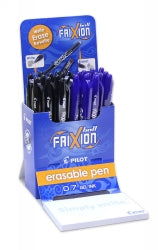 Pen Pilot Frixionball Erasable .07 Black & Blue Disp24