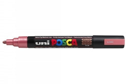 Marker Uni-ball Posca Pc5M Med Bullet Metallic Red