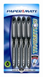 Pen P/Mate Rb Grip 0.7 Black Pk4