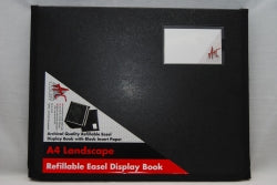 Display Book Colbya4 261La4 Easel L/Scape Black 20Pg