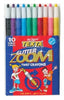 Crayons Texta Zoom Twist Glitter Pk10