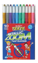 Crayons Texta Zoom Twist Metallic Pk10