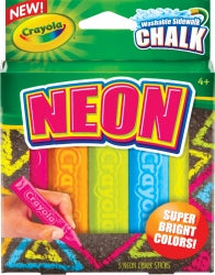 Chalk Crayola Jumbo Special Effects Pk5 Neon