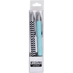 Pen Bp Urban By Modena Plastic Printed Metro Pk2