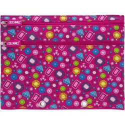 Pencil Case Skweek Binder Nylon With Print Pink