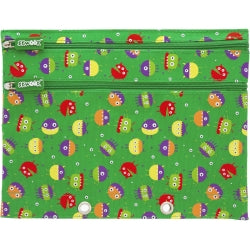 Pencil Case Skweek Binder Nylon With Print Green