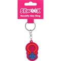 Key Ring Skweek Novelty Rubber Pink