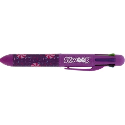 Pen Skweek Ball Point 6 Colours Purple