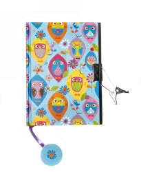 Notebook Spencil Secrets With Lock Happy Owls