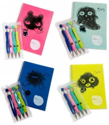 Notebook And Pen Set Spencil Scruffs 4 Designs