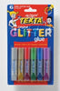 Glitter Glue Texta 5.5Ml Asst Col Pk6