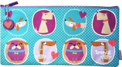 Pencil Case Spencil Fabric Rectangle Spotty Dog