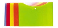 Document Wallet B/Tone A4 Pp W/Button Caribbean Lime