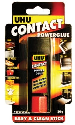 Glue Uhu Contact Power Stic 20Gm B/Crd