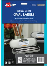 Label Avery Events & Branding L7138 Oval Gloss 18 Up 63.5X45.3Mm Pk10