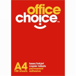 Label Office Choice Avery 199.6X289.1Mm Multipurpose 1/Sheet Bx100