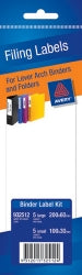 Filing Kit Avery 5X 100X30Mm 5X 200X60Mm Manual