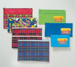 Pencil Case Marbig Giant 360X255Mm 2 Zip Tartan