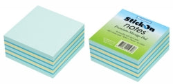 Stick On Notes B/Tone Ribbon Cube 73X76 Blue 400 Sheets