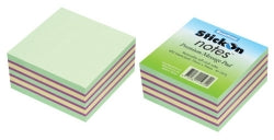 Stick On Notes B/Tone Ribbon Cube 73X76 Green 400 Sheets